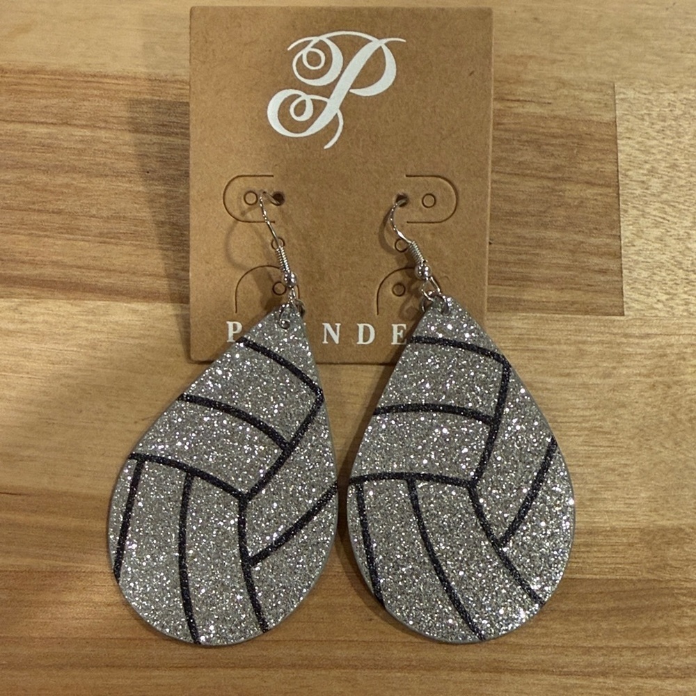 Plunder Silver and Black Teardrop Earrings